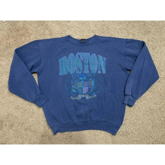 H.L. Miller Tops - H.L. MILLER VINTGE BOSTON Bostoniensis MCMXC Alumni 1990 Crew Sweatshirt XL USA